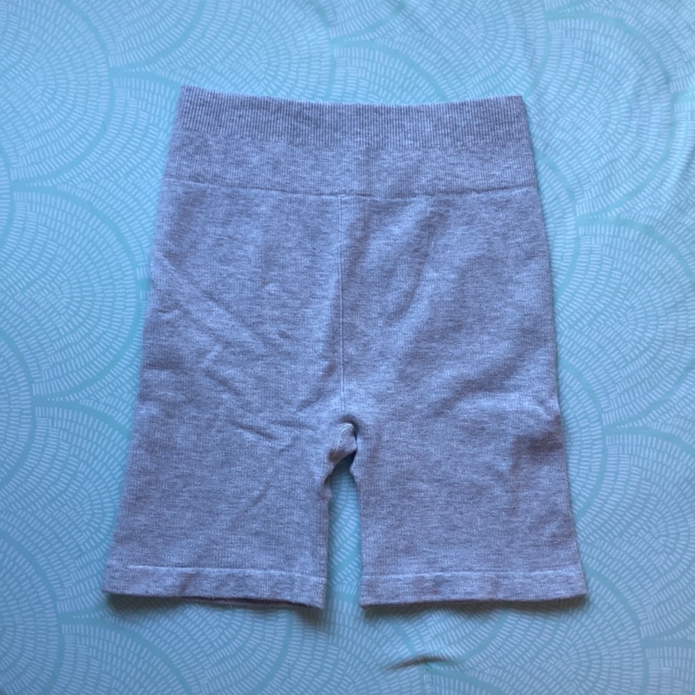 grey biker shorts, worn only a few times, willing to trade